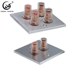 

1 set XSSH Hi-End Red Copper Amplifier Speaker Terminal Female Short Version Including Binding Post and Plate Socket
