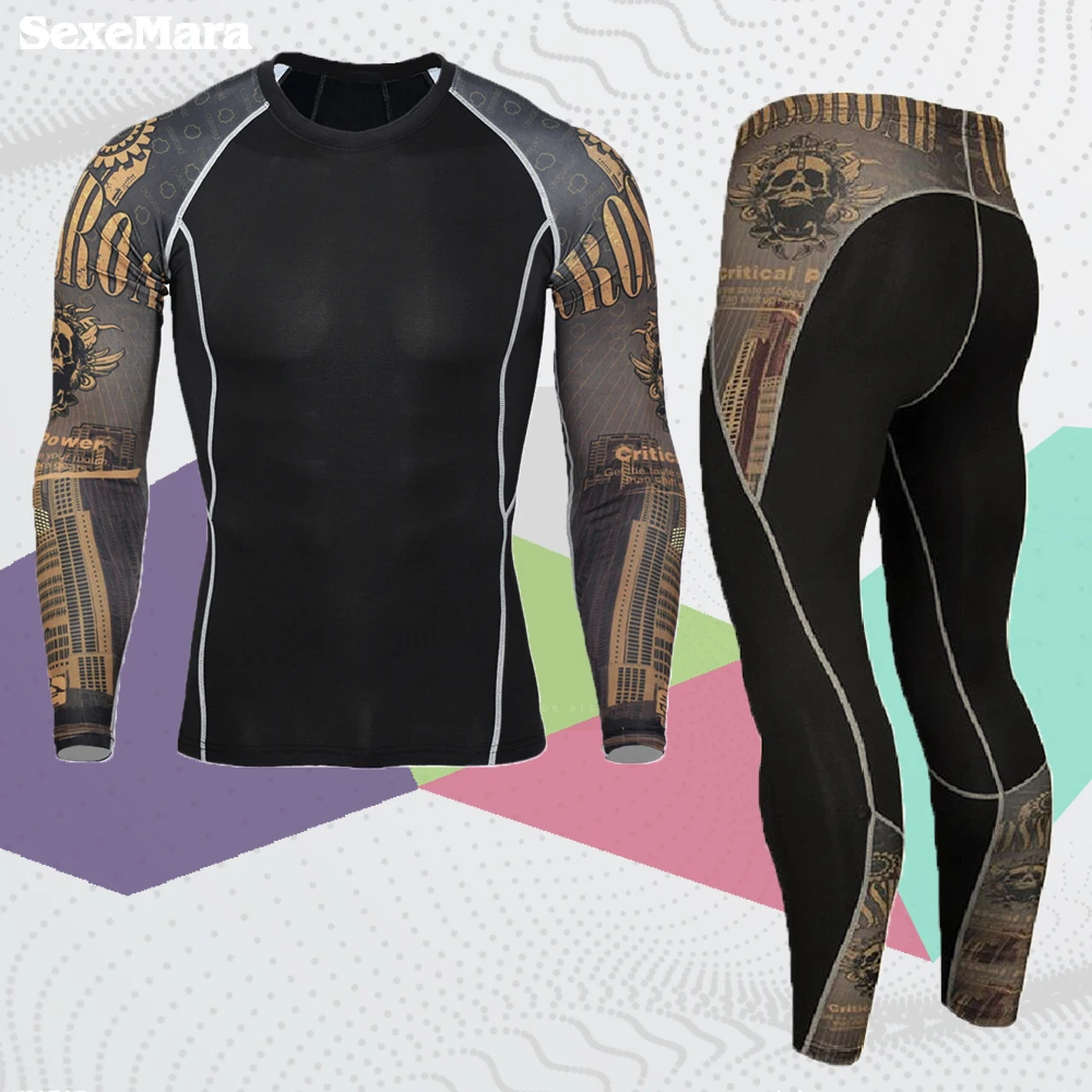 Men's Compression Sport Suit Gym Muscle Training Long-Sleeve Sportswear Leggings Men Base Layer Thermal Underwear Jogging Suits
Men's Compression Sport Suit Gym Muscle Training Long-Sleeve Sportswear Leggings Men Base Layer Thermal Underwear Jogging Suits