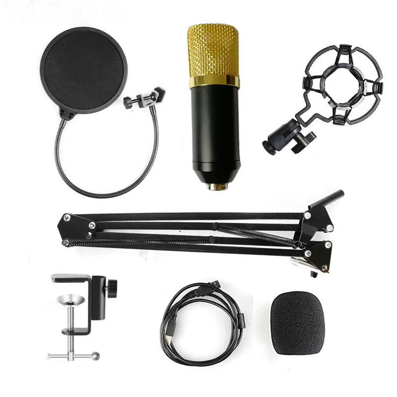 

USB Microphone Studio Professional Condenser Wired Computer Microphone With Stand For Karaoke Video Recording PC BM700