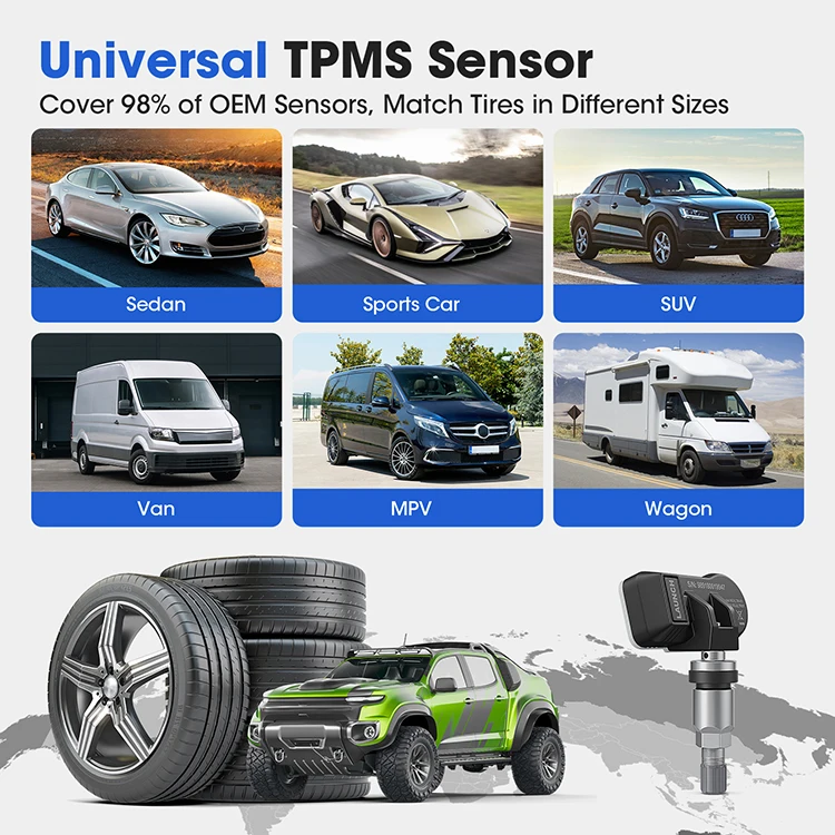 LAUNCH RF-SENSOR TPMS   Ż , Ÿ̾ з ͸  α׷, 2  1 , 315MHz, 433MHz