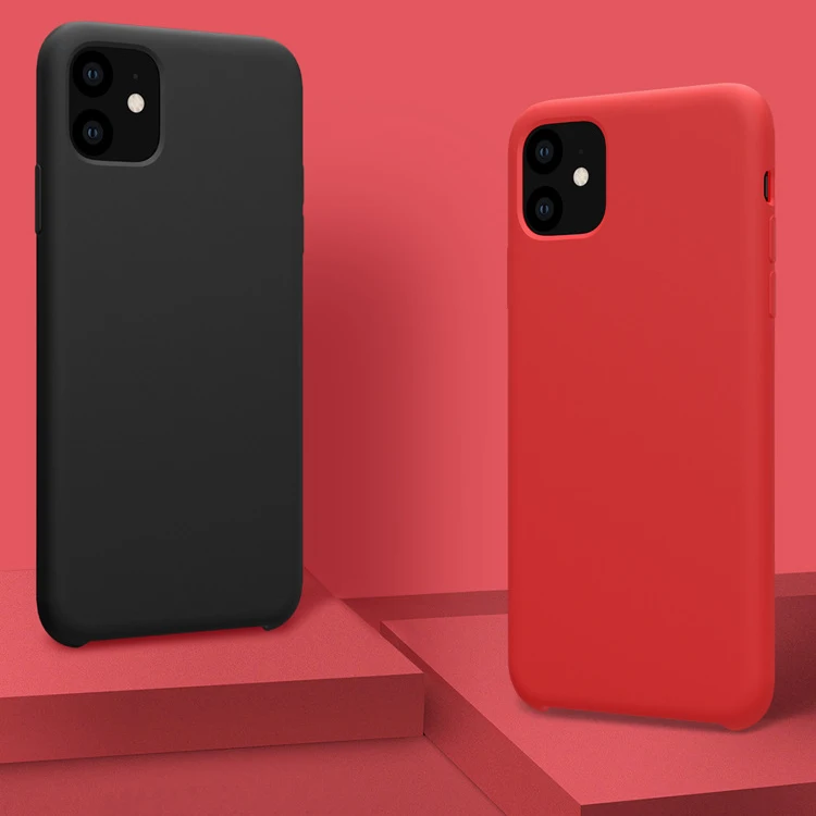 

3 Colors Tasteless Liquid Silicone Case For iPhone11New Technology Food Grade Environmental Silicone Case For iPhone11 6.1 inch