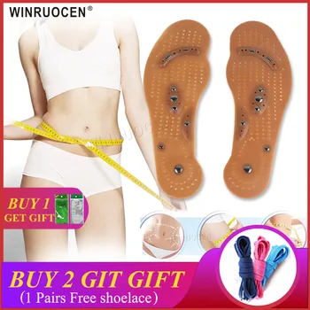 

WINRUOCEN 1 Pair Breathable Shoes Pad Massage Insoles Magnetic Acupoint Magnetotherapy Pad Shoes Soles Accessories Inserts