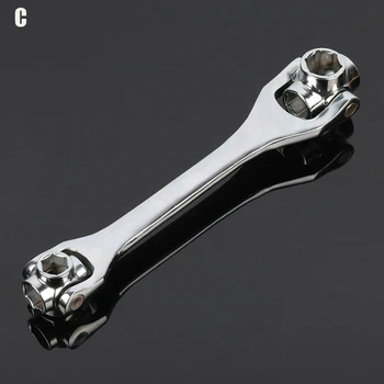

Ratchet Wrench 360 Degree Revolving 8 in 1 Ratcheting Wrench Socket Wrenches Multifunctional HUG-Deals