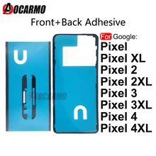 Écran LCD pour Google Pixel 2 3 4 3A 4A XL 2XL 4XL 3xl 3AXL 5, bande adhésive de couverture arrière, cadre autocollant de colle de remplacement=