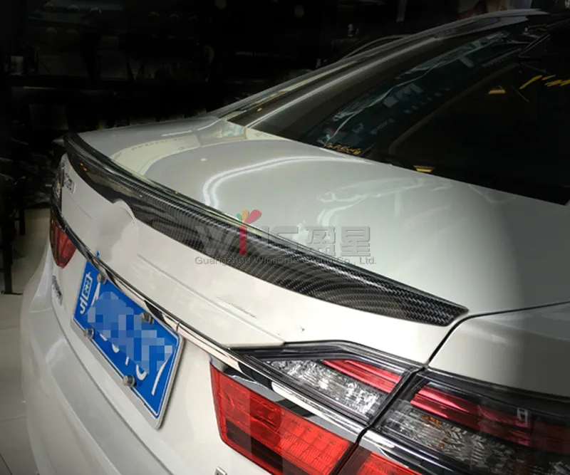 For Toyota Camry XV50 Rear Spoiler Rear Wing Carbon Fiber Color Car Styling Accessories Chrome