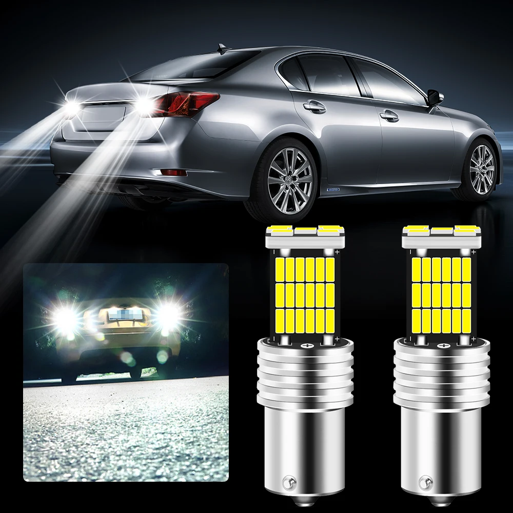 2 Adet BA15S P21W 1156 Canbus Araba LED Ters Ampul Audi A4 B6 B7 B8 A3 