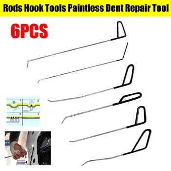 

6PCS Car tools Rods Ho Tool Paintless Dent Repair Car Dent Removal Tool Kit Hail Hammer Dent Remove Set