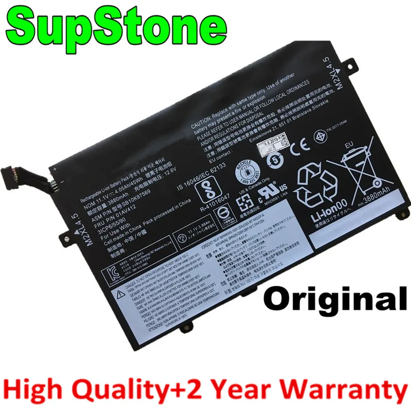 SupStone Genuine New 01AV411 01AV412 01AV413 Laptop Battery For Lenovo ThinkPad E470 E470C E475 SB10K97568 SB10K97569 SB10K97570 |
