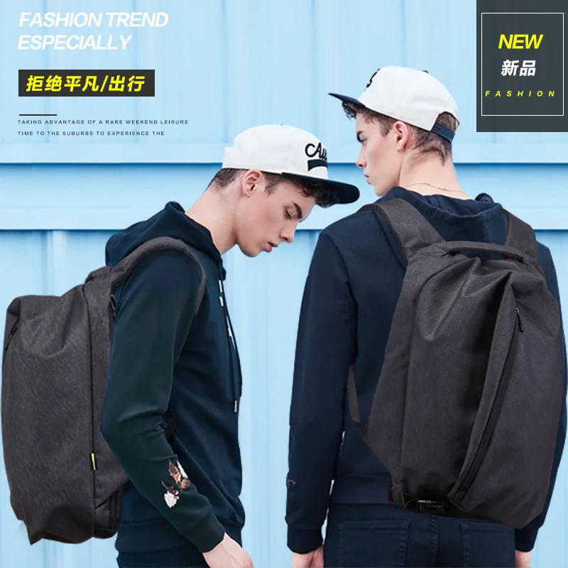 

Tu guan Backpack Men Casual USB Canvas School Bag Student Backpack Men's Creative Laptop Computer Bag Customizable