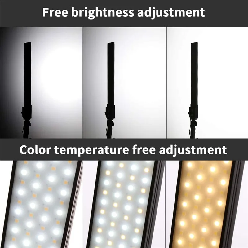 LED Licht Fotografie Studio LED Beleuchtung Kit Einstellbare Lichter Mit Stand Stativ Fotografische Video Füllen Lam 3200K-5500K – Detail 10