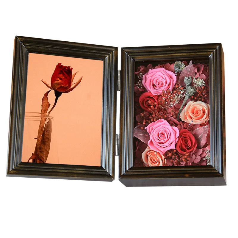 

Eternal Rose Photo frame Solid wood Teenage Girlfriend Gift Valentine's Day Gifts Birthday Gift Exquisite Gift