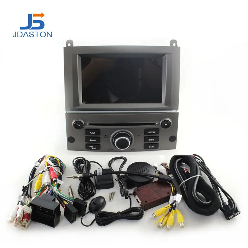 JDASTON Android 10 автомобильный dvd-плеер для peugeot 407 2004-2010 gps навигация Мультимедиа стерео 1 Din автомагнитола wifi ips экран SD