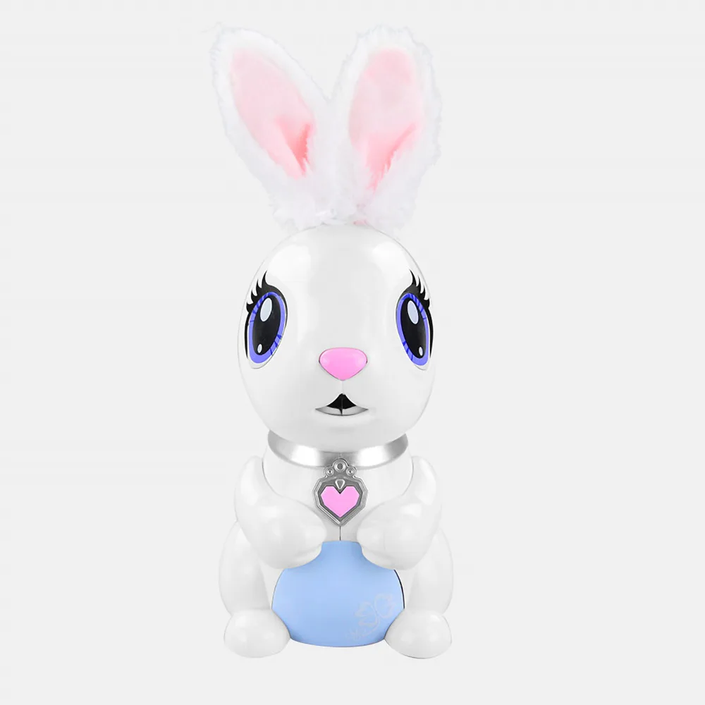 

Robot Toy Hungry Bunnies Interactive Robotic Rabbit Gift for Kids Pretend Food Eating Music Electronic Robot