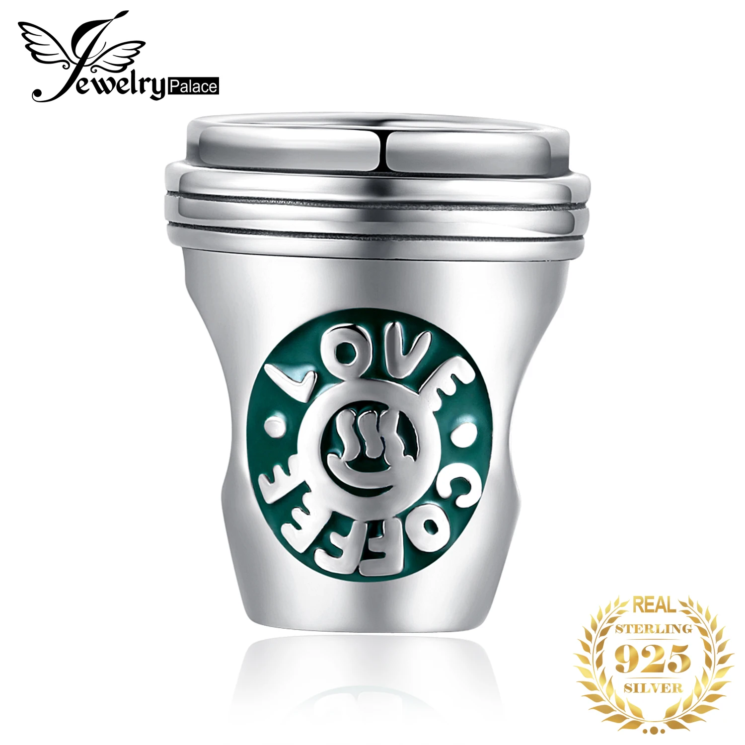 

JewelryPalace Coffee Cup 925 Sterling Silver Beads Charms Silver 925 Original For Bracelet Silver 925 original Jewelry Making