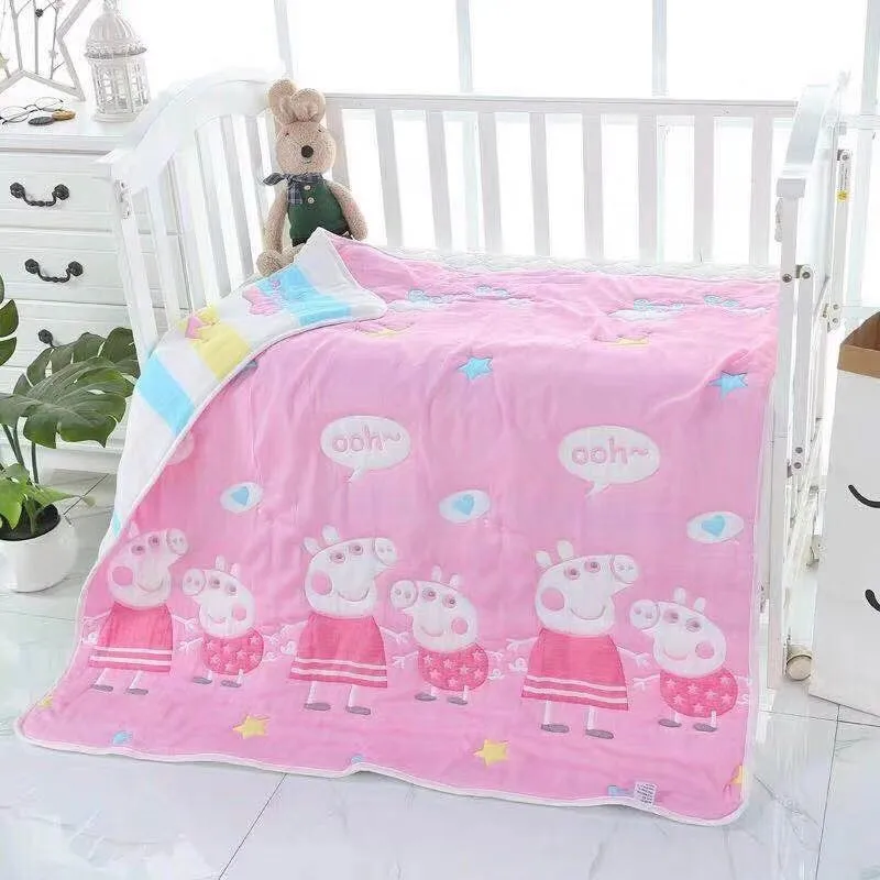 

Pure Cotton Ten-Layer Gauze Comforter Children Towel Blanket 115x115 Skin Soft Comforter