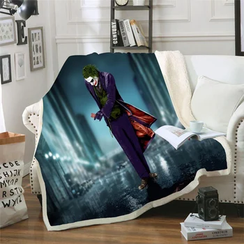 

2019 Movie Batman Joker Soft Plush Throw Blanket Turtles Sherpa Blanket For Couch Flowers Lotus Soft Throw 150x200cm