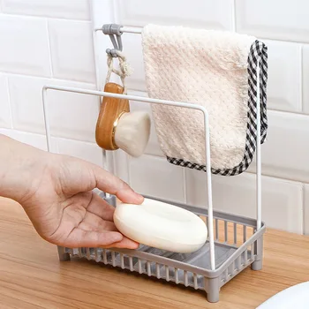 

Kitchen Shelf Storage Shelf Draining Shelf Organizing Rack Storage Rack Household Tray Hanging Basket Sponge Cleaning cloth Brac