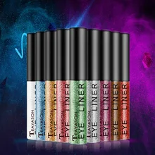 15 цветов Блестящий подводка для глаз тени для век для легкой носки Водонепроницаемый Жидкий цвет подводка для глаз блеск подводка для глаз Макияж инструмент TSLM1