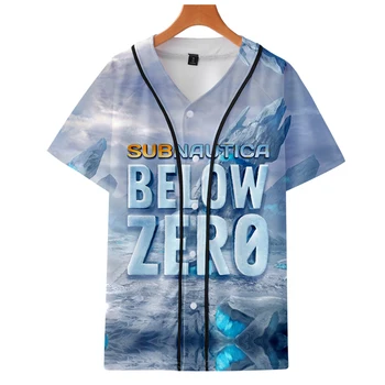 Бейсбольная Футболка Subnautica с 3D принтом игры ниже нуля, Женская/Мужская модная летняя футболка с коротким рукавом, Лидер продаж, уличная одеж...