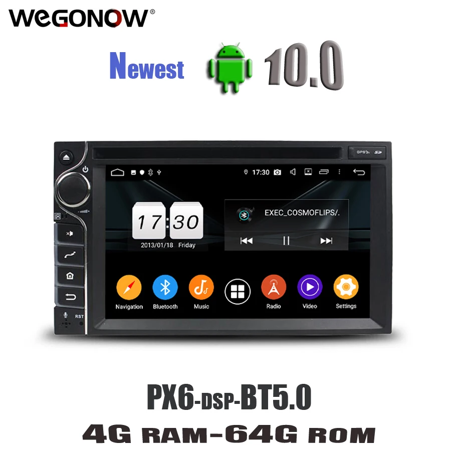 IPS DSP TDA7851 Android 10 4 Гб ОЗУ 64 ПЗУ 8 ядерный автомобильный DVD плеер GPS RDS радио диск AUX MIC