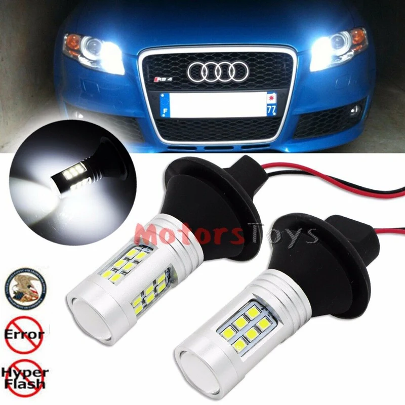 GTinthebox Ошибка Бесплатный CAN bus Белый 1156 7506 для Audi дневные ходовые огни DRL 21 SMD 3528