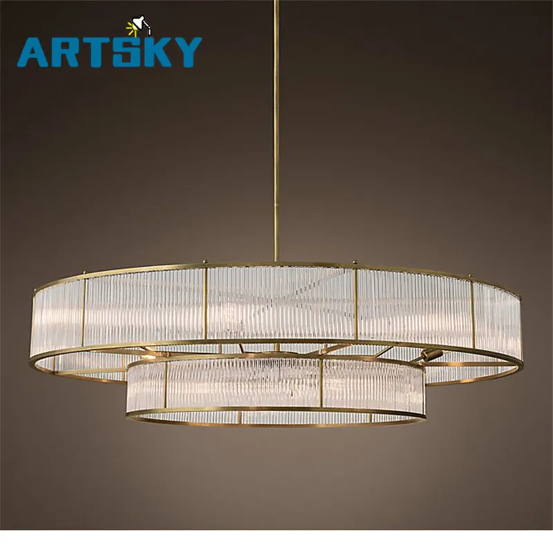 Modern Nordic American Personality Double-decker Chandelier Villa Hotel Home Lighting
