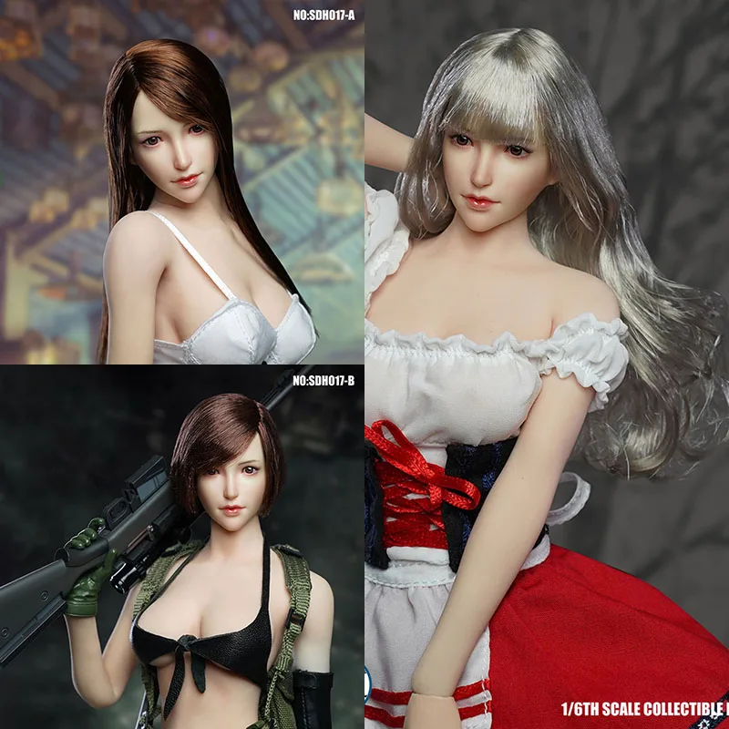 

Супер утка SDH017 1/6 Женская головная Лепка солдат головная резьба подходит для TBL 12 дюймов бледная фигурка тела