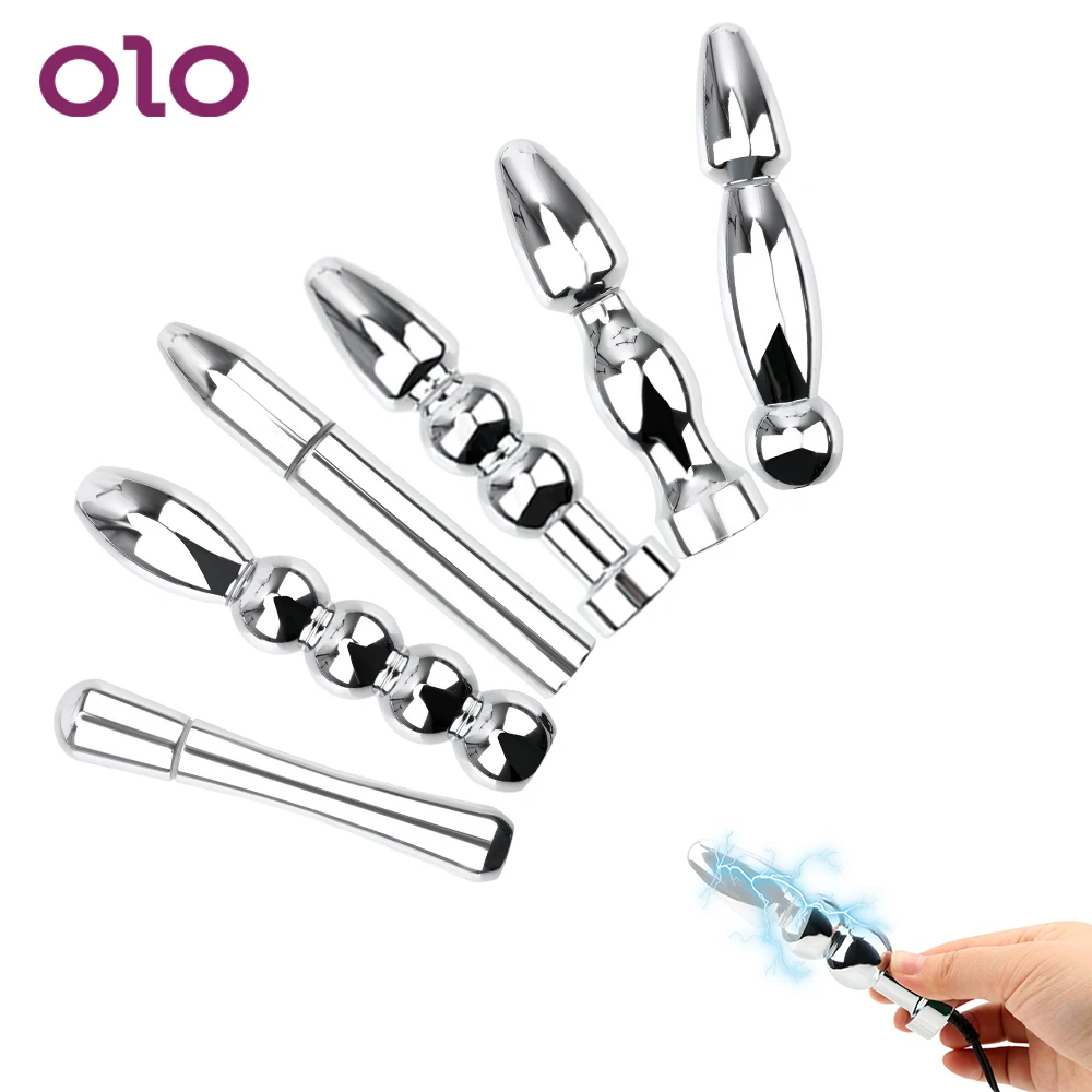 OLO Electric Shock Butt Plug Dildo Metal Vaginal Anal Massage Stimulation Medical Sex Toys For Women | Красота и здоровье