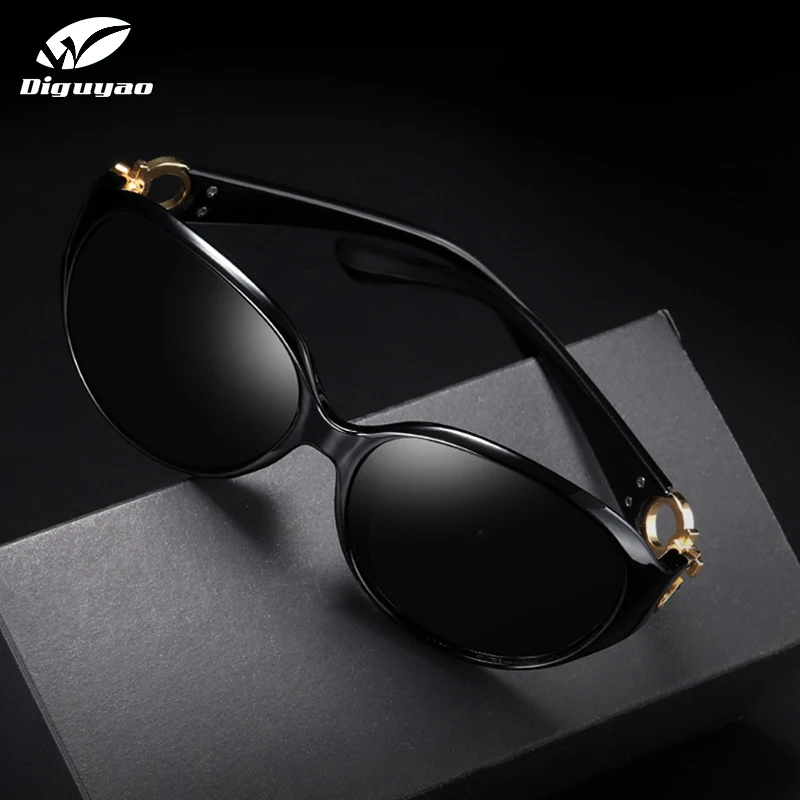 DIGUYAO, роскошные брендовые дизайнерские солнцезащитные очки, бриллиантовое украшение, овальные Винтажные Солнцезащитные очки, женские очки, поляризационные, uv400, высокое качество