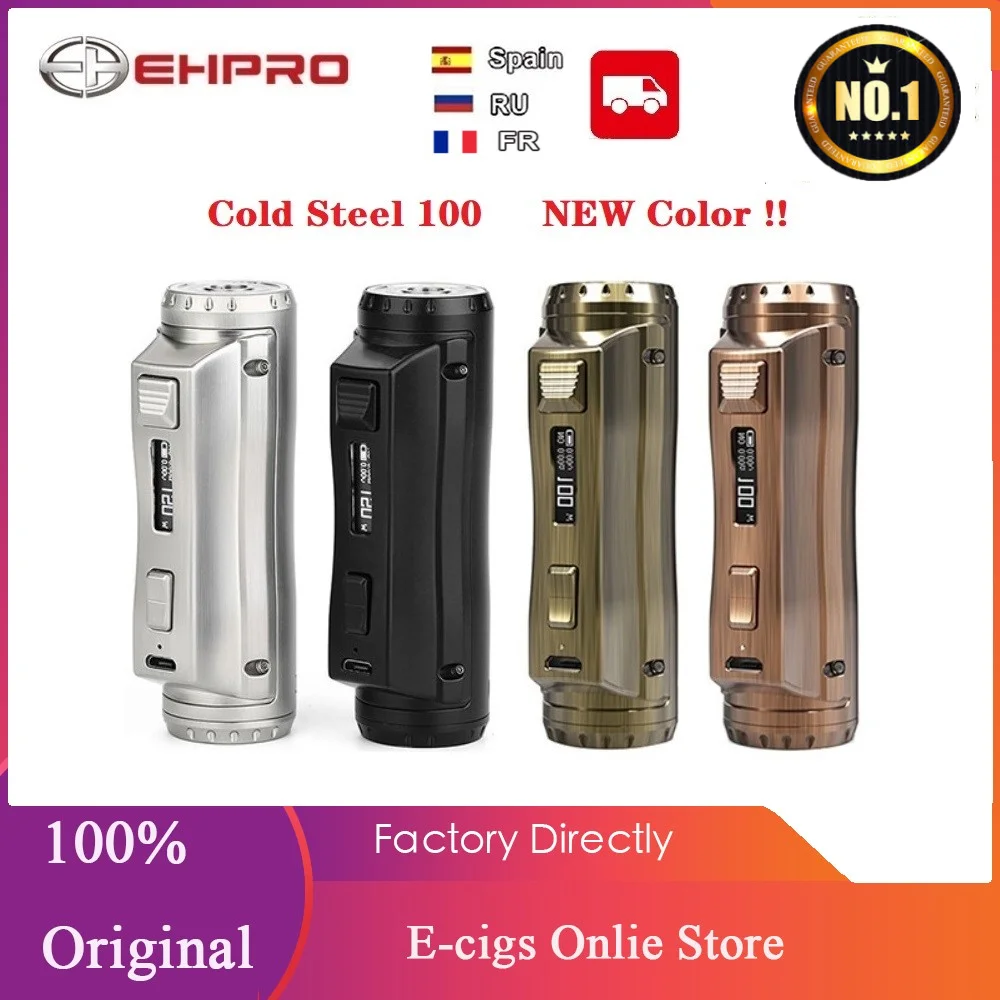 Оригинал 120 Вт Ehpro Cold Steel 100 TC Box MOD 0 0018 S ультратонкая скорость обжига Максимальная