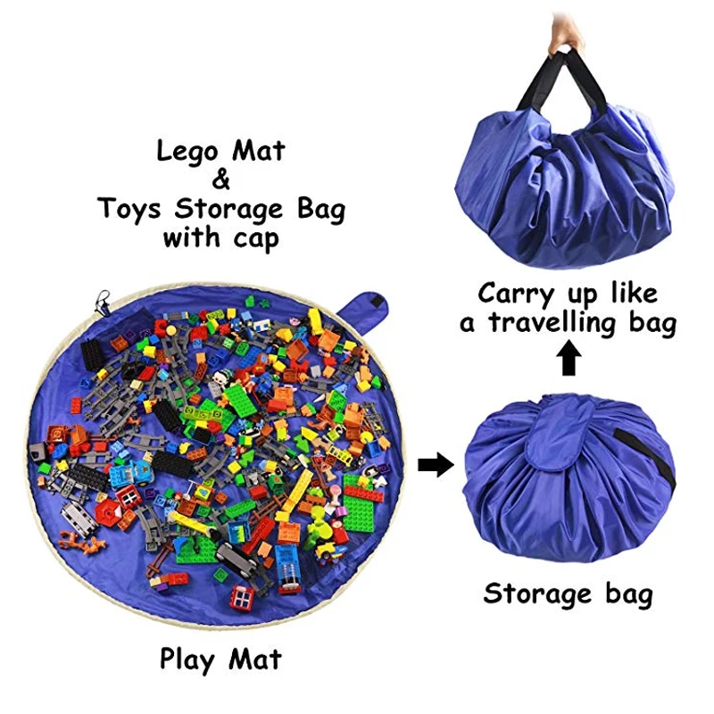 ZUCZUG New Portable Fast Storage Bag Child Toys Game Lego Toy Beam Pocket Large Practical Waterproof Portable Organizer Bag