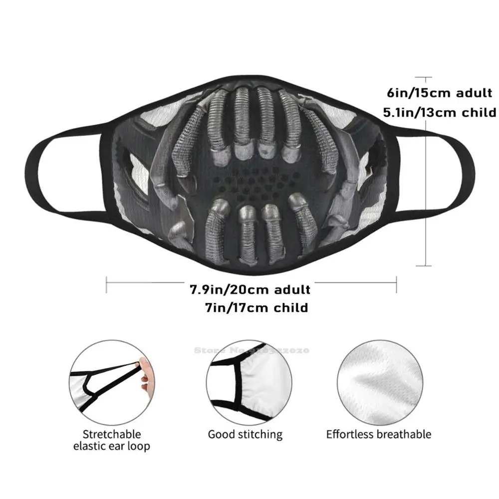 Bane Breathable Windproof Sport Soft Mouth Mask Bane Face 19 Breathing Villain