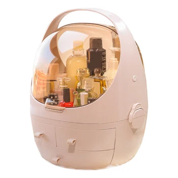 

Makeup Storage Box Drawer Type Desktop Dustproof Transparent Window Cosmetic Organizer Case TUE88