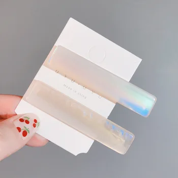 

2Pcs / Set2020 Spring And Summer New Girl Heart Hairpin Ins Korean Version Simple Acrylic Duckbill Clip Hair Accessories