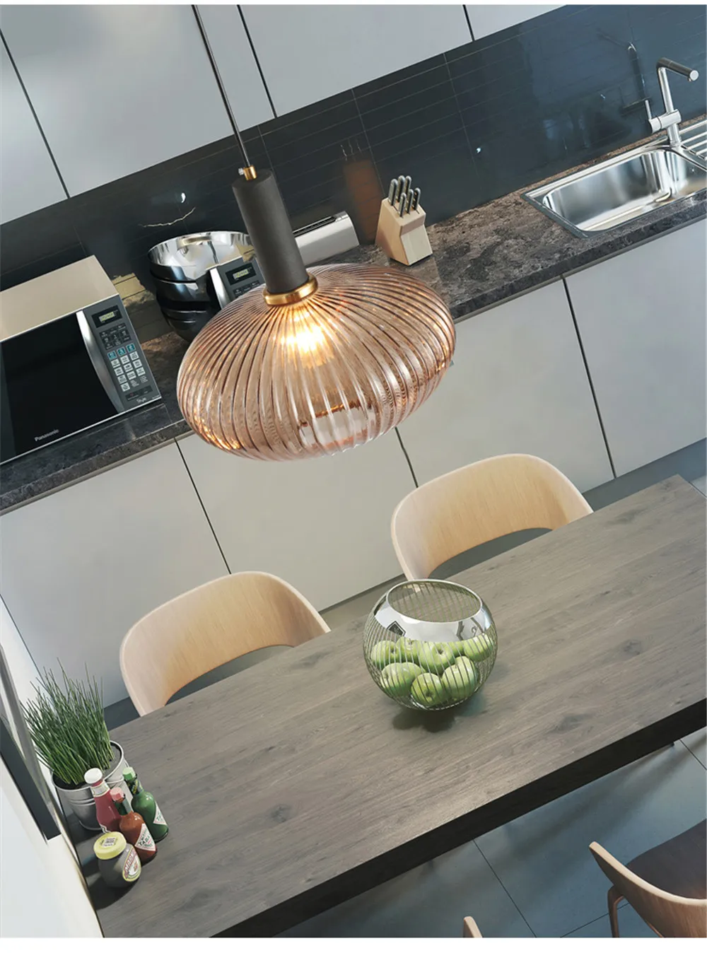 Nordic Design Loft Vintage LED Pendant Light Iron Glass Single Head Hanging Lamp Home Decor Lighting Fixtures DIY Droplight