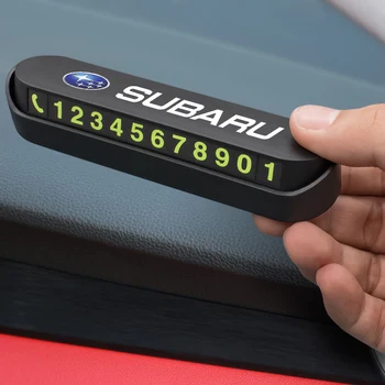 

1pcs car temporary parking card sticker phone number card board for Subaru Impreza Forester Tribeca XV STI car Accessories