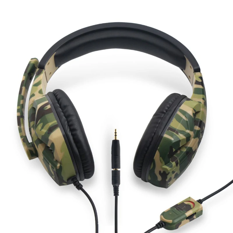 Headset For Camouflage PS4 PC Xbox One Gaming Headphone with Microphone Stereo Gaming Headset Gaming Headset Laptop Phone
