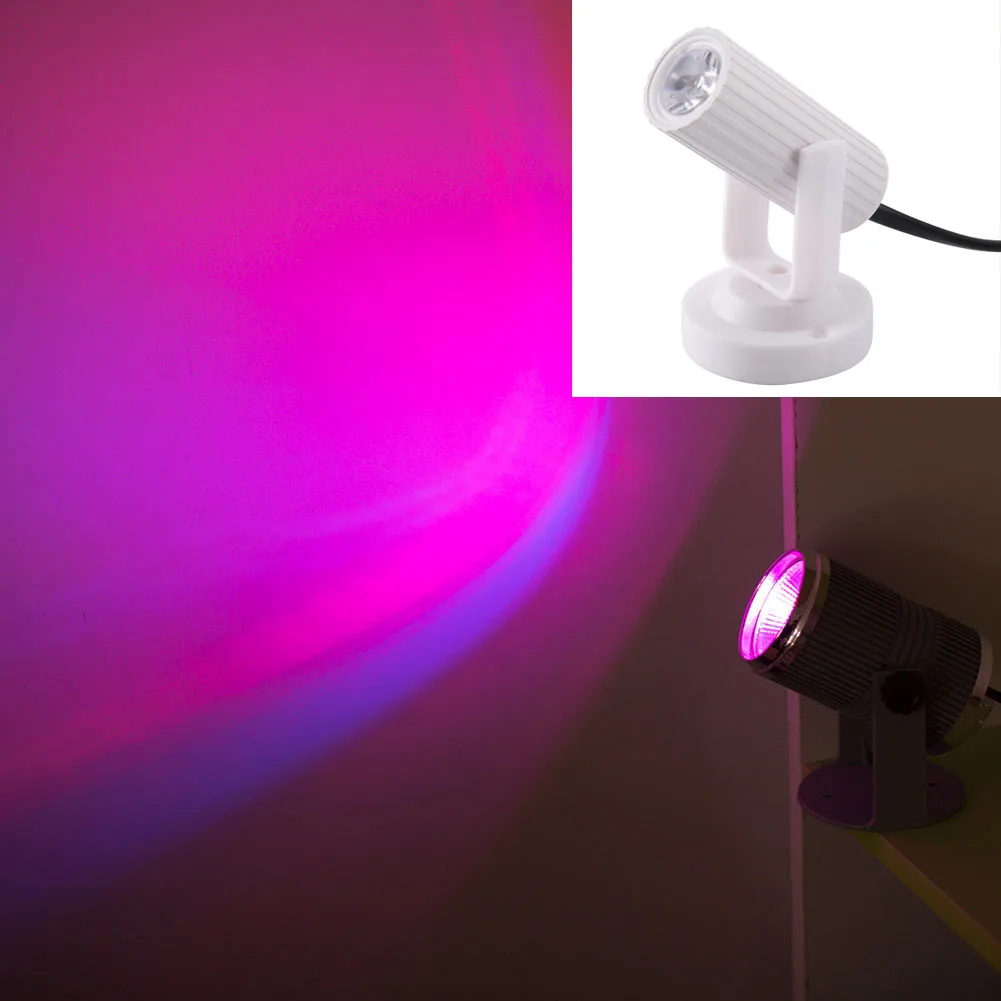 purple light white Новейший RGB синий/красный/белый Светодиодный точечный светильник сценический светильник мини 3 Вт для DJ диско-бара KTV вечерние сценический светильник с движущейся головкой - Цвет: purple light white