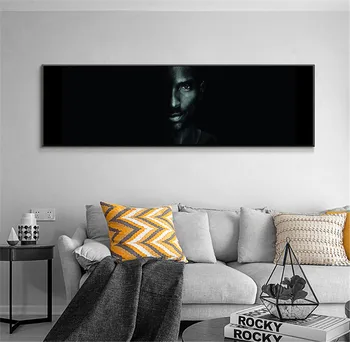 

Black and White Sports Star Kobe Oil Painting Picture Poster Canvas Print Painting Wall Art Living Room Home Decoration