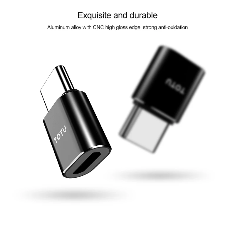 TOTU Micro usb type C OTG адаптер Mini USB C штекер Micro USB Женский OTG адаптер Micro USB на USB C для передачи данных