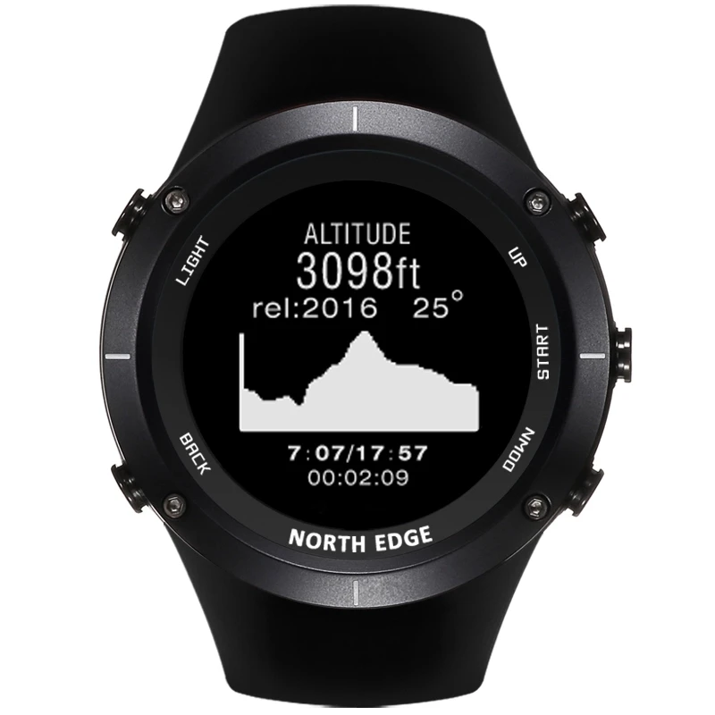 Мужские спортивные цифровые часы с GPS пульсометром бегом плаванием альтиметром