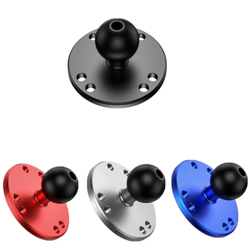 

Aluminum Motorcycle Round Mounting Base Bracket to Rubber 1 InchBall Head Mount