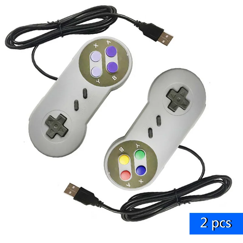 Raspberry Pi-mando USB, 2 uds súper juego, SNES, clásico, para PC, MAC, juegos retropie