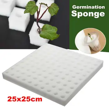 

100 Slots Square Germination Sponges Soilless Hydroponics Plant Seedling Pot Container Garden Nursery Pot Planters Colonization