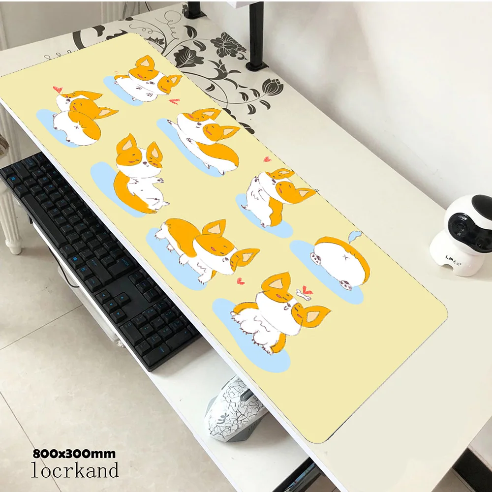 Милый геймерский коврик для мыши locrkand 800x300x2 мм игровой коврик для мыши Kawaii аксессуары для ноутбука padmouse эргономичный коврик