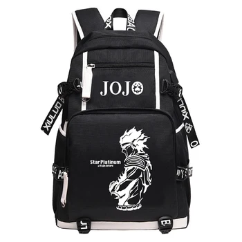 

JoJo's Bizarre Adventure Large School Backpack Anime KILLER QUEEN DIO Bookbag Oxford Travel Bagpack Cartoon USB Laptop Mochilas