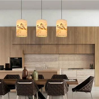 

Retro Small Lampshade Floral Bird Lamp Shade Table Ceiling Light Cover Creative Bar Restaurant Bedroom Decor Lampshade