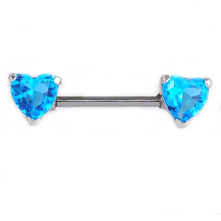 Imixlot 1 шт. кольца для сосков с горячим сердцем синий кристаллический ниппелевый пирсинг кольца сексуальные женские ювелирные изделия с подвеской в виде соски Helix серьга для пирсинга