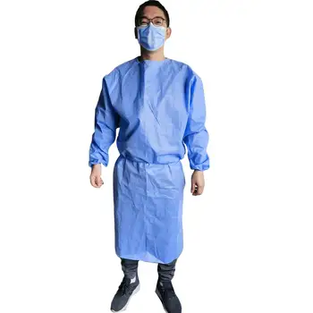 

Hight quality Disposable Insulation Anti-Static NonWoven Antibacteri Coverall Hooded Dustproof Work Clothe Protection Suit Gown