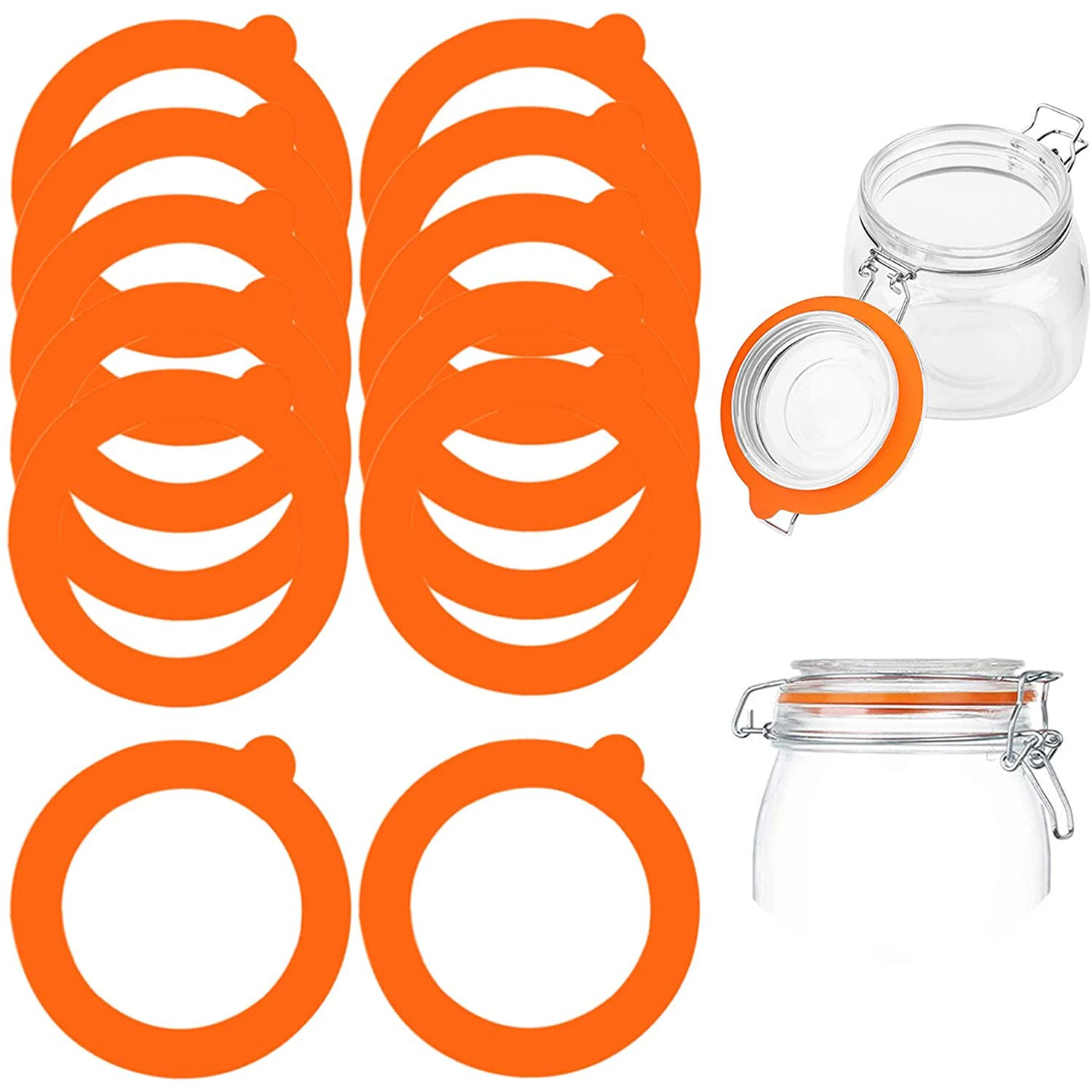 12 Pack Silicone Replacement Gasket, Airtight Rubber Seals Rings For Mason  Jar Lids, Leak-proof Canning Silicone Fitting Seals - Storage Bottles & Jars  - AliExpress